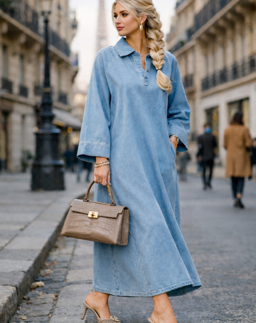 La Sérénité Denim Dress